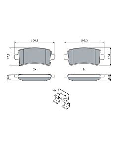 BOSCH 0986424124 KIT PASTIGLIE FRENO, FRENO A DISCO