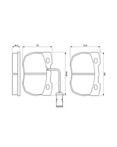 BOSCH 0986424287 KIT PASTIGLIE FRENO, FRENO A DISCO