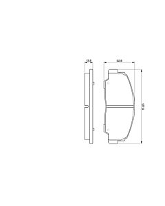 BOSCH 0986424297 KIT PASTIGLIE FRENO, FRENO A DISCO