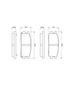 BOSCH 0986424367 KIT PASTIGLIE FRENO, FRENO A DISCO