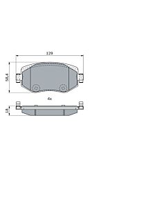 BOSCH 0986424386 KIT PASTIGLIE FRENO, FRENO A DISCO