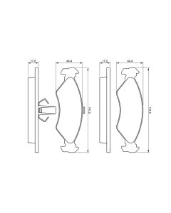 BOSCH 0986424416 KIT PASTIGLIE FRENO, FRENO A DISCO