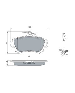 BOSCH 0986424541 KIT PASTIGLIE FRENO, FRENO A DISCO