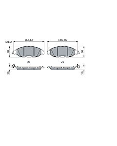 BOSCH 0986424682 KIT PASTIGLIE FRENO, FRENO A DISCO