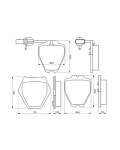 BOSCH 0986424690 KIT PASTIGLIE FRENO, FRENO A DISCO
