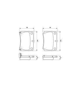 BOSCH 0986424711 KIT PASTIGLIE FRENO, FRENO A DISCO