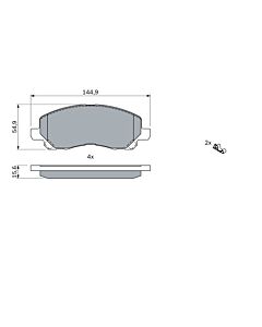 BOSCH 0986424716 KIT PASTIGLIE FRENO, FRENO A DISCO