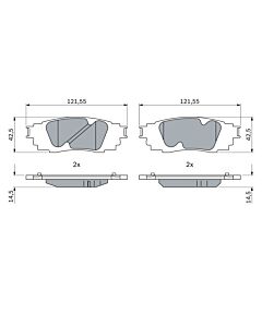 BOSCH 0986424912 KIT PASTIGLIE FRENO, FRENO A DISCO