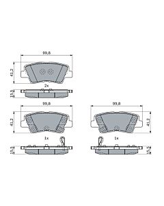 BOSCH 0986424959 KIT PASTIGLIE FRENO, FRENO A DISCO