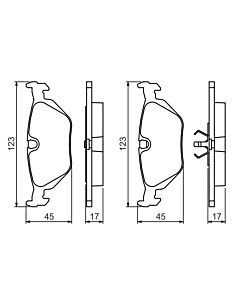 BOSCH 0986460964 KIT PASTIGLIE FRENO, FRENO A DISCO