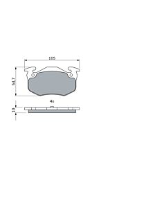 BOSCH 0986460970 KIT PASTIGLIE FRENO, FRENO A DISCO
