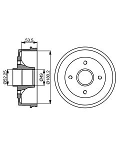 BOSCH 0986477061 TAMBURO FRENO