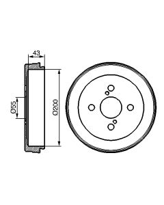 BOSCH 0986477138 TAMBURO FRENO