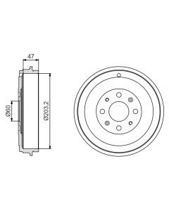 BOSCH 0986477207 TAMBURO FRENO