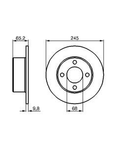 BOSCH 0986478073 DISCO FRENO