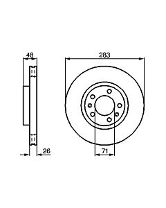 BOSCH 0986478125 DISCO FRENO