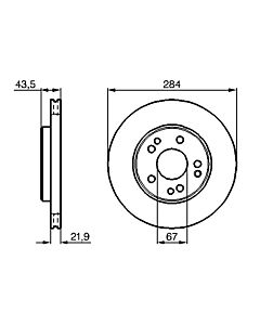 BOSCH 0986478186 DISCO FRENO