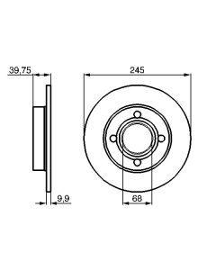 BOSCH 0986478216 DISCO FRENO