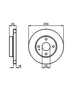 BOSCH 0986478241 DISCO FRENO