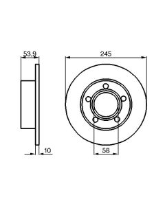 BOSCH 0986478461 DISCO FRENO