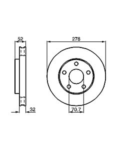 BOSCH 0986478486 DISCO FRENO