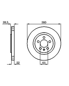 BOSCH 0986478542 DISCO FRENO