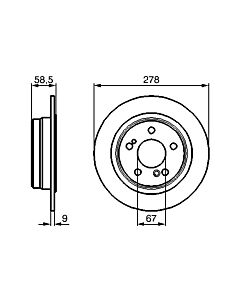 BOSCH 0986478565 DISCO FRENO