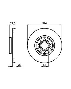 BOSCH 0986478617 DISCO FRENO