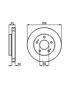 BOSCH 0986478708 DISCO FRENO