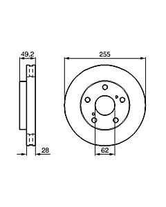 BOSCH 0986478726 DISCO FRENO