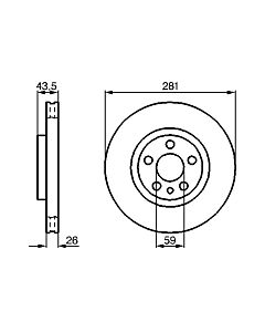 BOSCH 0986478812 DISCO FRENO