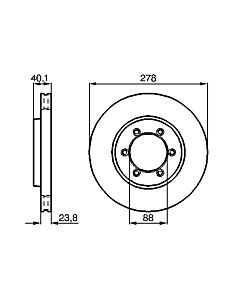 BOSCH 0986478967 DISCO FRENO
