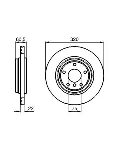 BOSCH 0986478975 DISCO FRENO