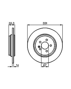 BOSCH 0986478995 DISCO FRENO
