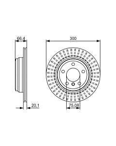 BOSCH 0986479045 DISCO FRENO