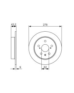 BOSCH 0986479047 DISCO FRENO