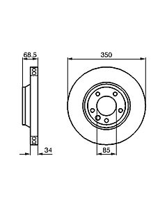 BOSCH 0986479249 DISCO FRENO