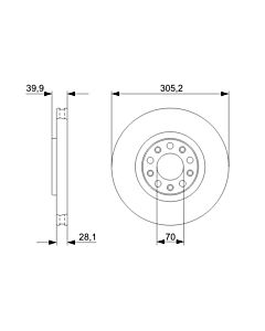 BOSCH 0986479291 DISCO FRENO