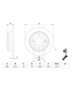 BOSCH 0986479C14 DISCO FRENO