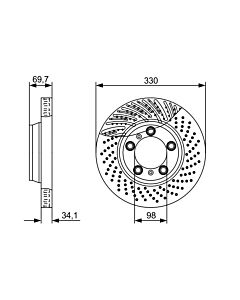 BOSCH 0986479580 DISCO FRENO