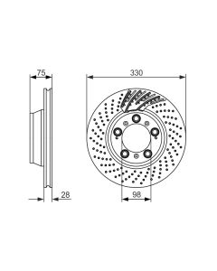 BOSCH 0986479581 DISCO FRENO