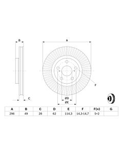 BOSCH 0986479768 DISCO FRENO