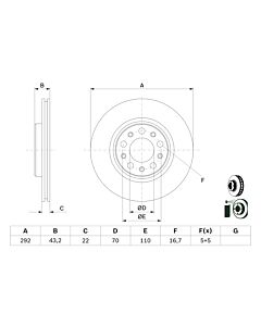 BOSCH 0986479D99 DISCO FRENO