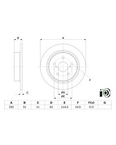 BOSCH 0986479H27 DISCO FRENO