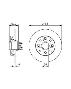 BOSCH 0986479S43 DISCO FRENO