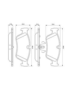 BOSCH 0986494096 KIT PASTIGLIE FRENO, FRENO A DISCO