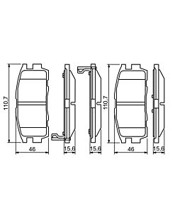 BOSCH 0986494251 KIT PASTIGLIE FRENO, FRENO A DISCO
