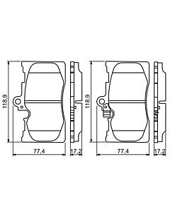 BOSCH 0986494252 KIT PASTIGLIE FRENO, FRENO A DISCO