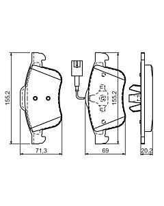 BOSCH 0986494465 KIT PASTIGLIE FRENO, FRENO A DISCO