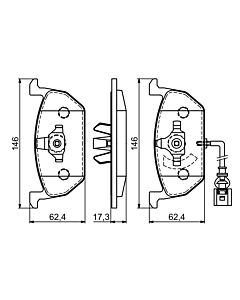 BOSCH 0986494721 KIT PASTIGLIE FRENO, FRENO A DISCO